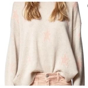 Zadig & Voltaire Markus Star Cashmere Sweater- womens Medium